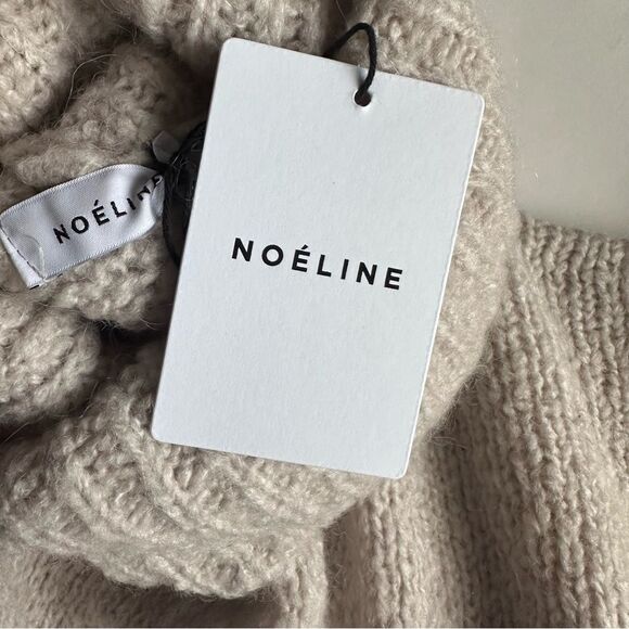 Noeline Paris Turtleneck Sweater Oversized Mohair Blend Cream Cozy Size L - Picture 8 of 12